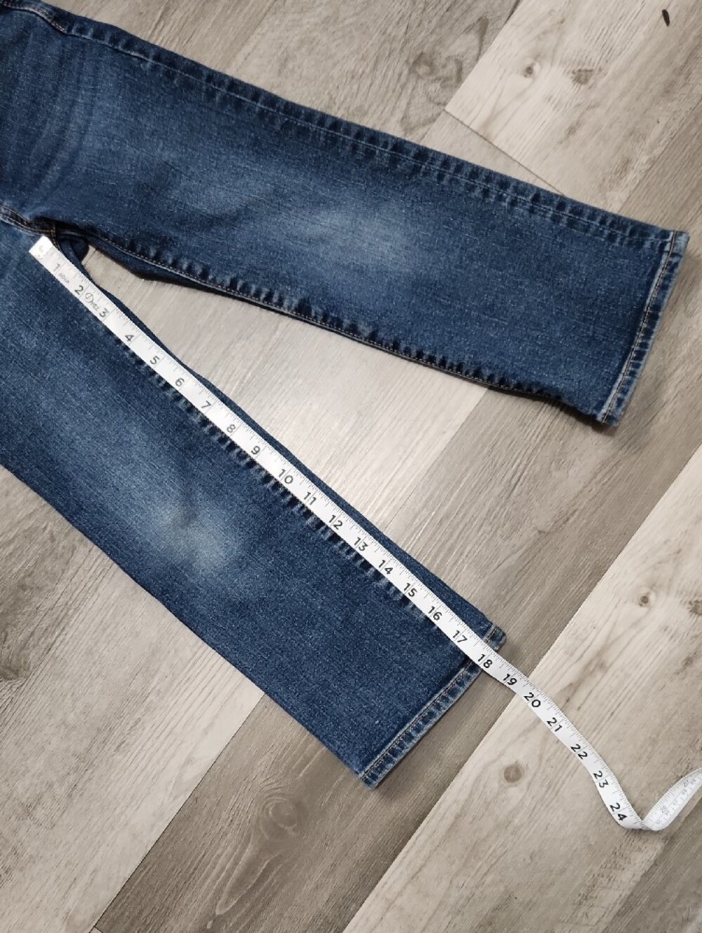 Old Navy Flex Dark Blue Wash Straight Leg Jeans Boys 5 Regular Snap Zip Closure - Picture 5 of 11